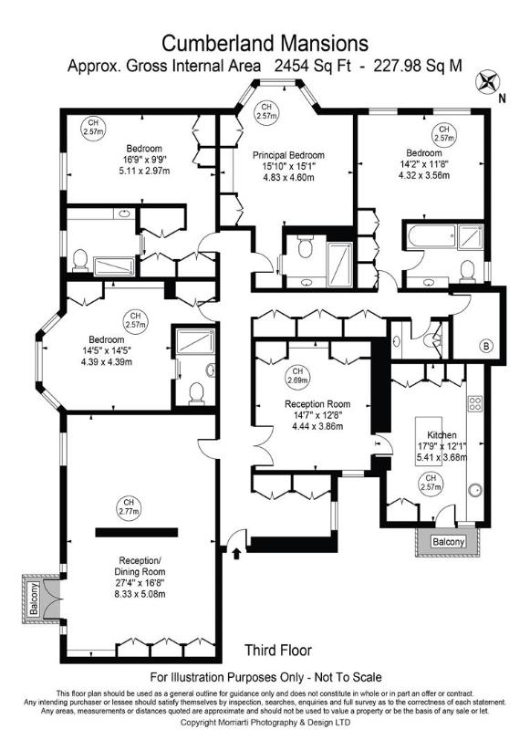 4 bedroom flat for sale - floorplan