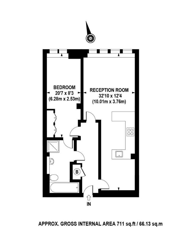 1 bedroom flat for sale - floorplan