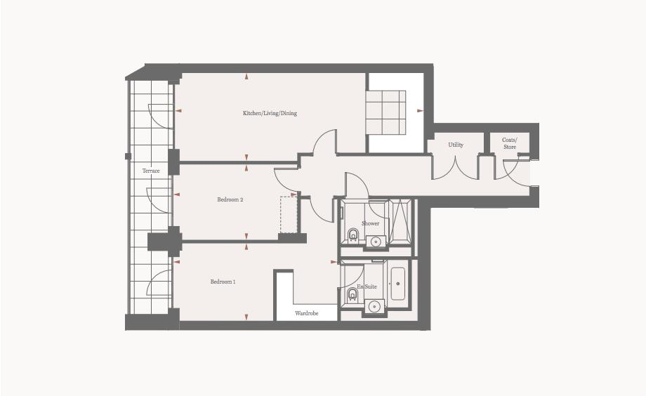 2 bedroom flat for sale - floorplan