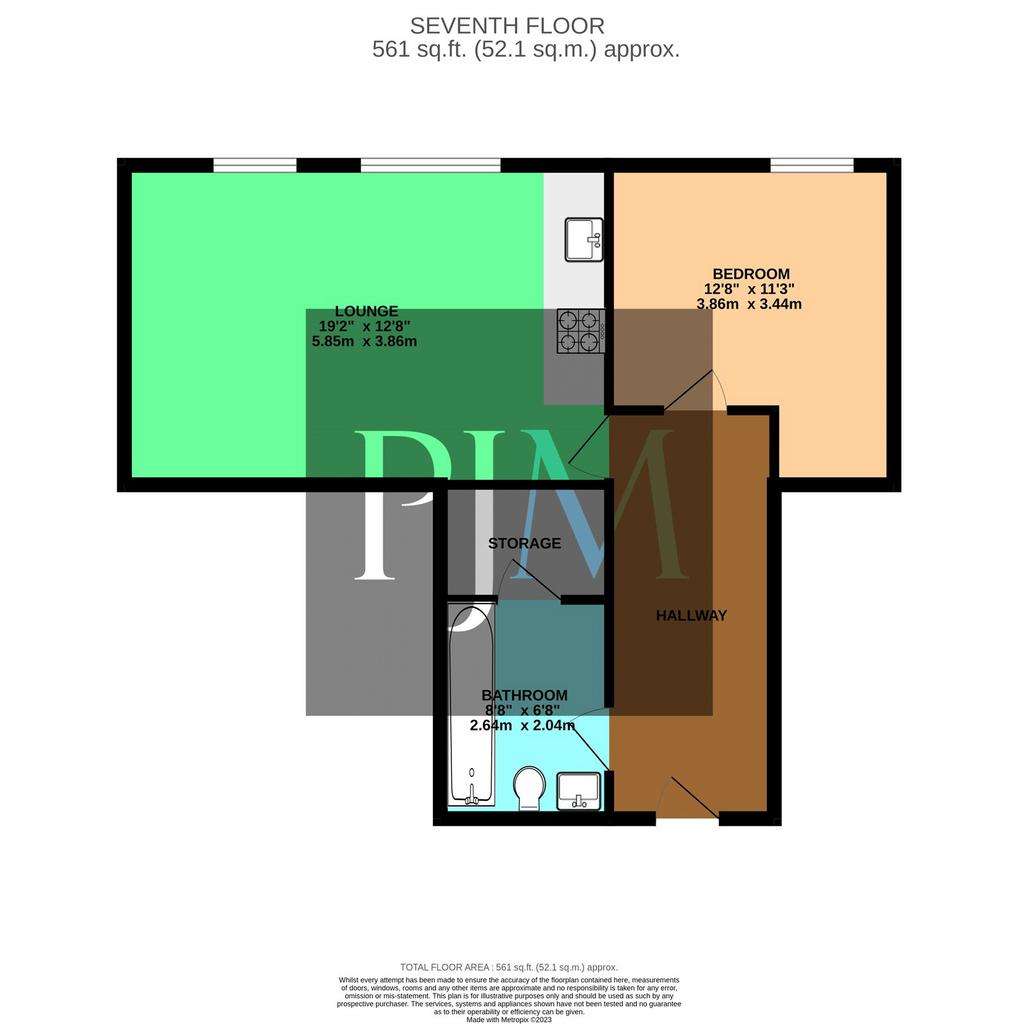 1 bedroom flat for sale - floorplan