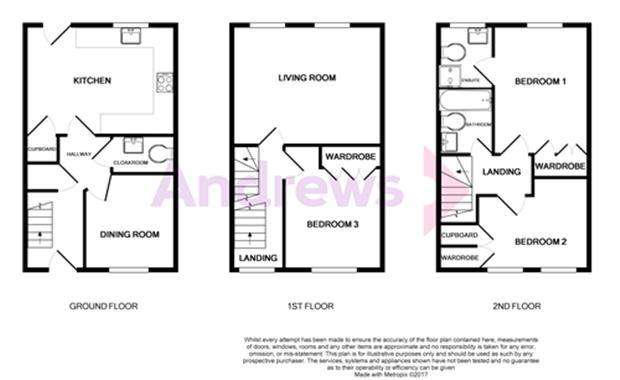 4 bedroom terraced house to rent - floorplan