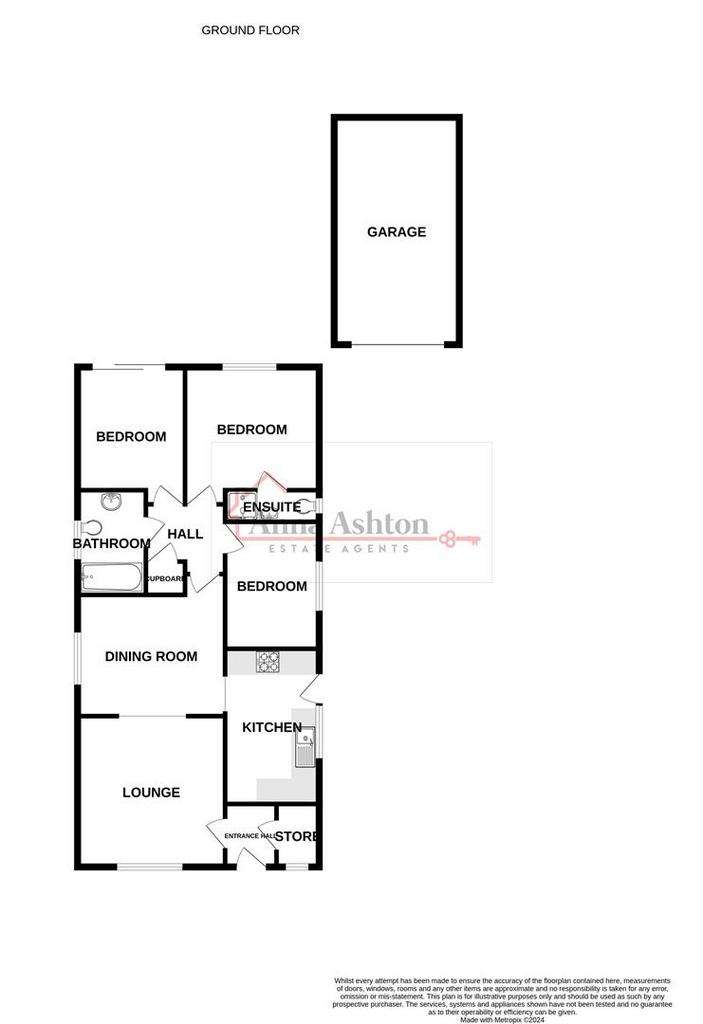 3 bedroom detached bungalow for sale - floorplan