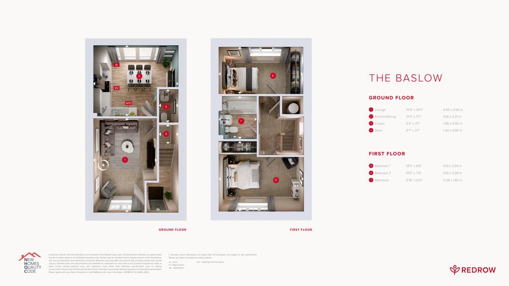 2 bedroom end of terrace house for sale - floorplan