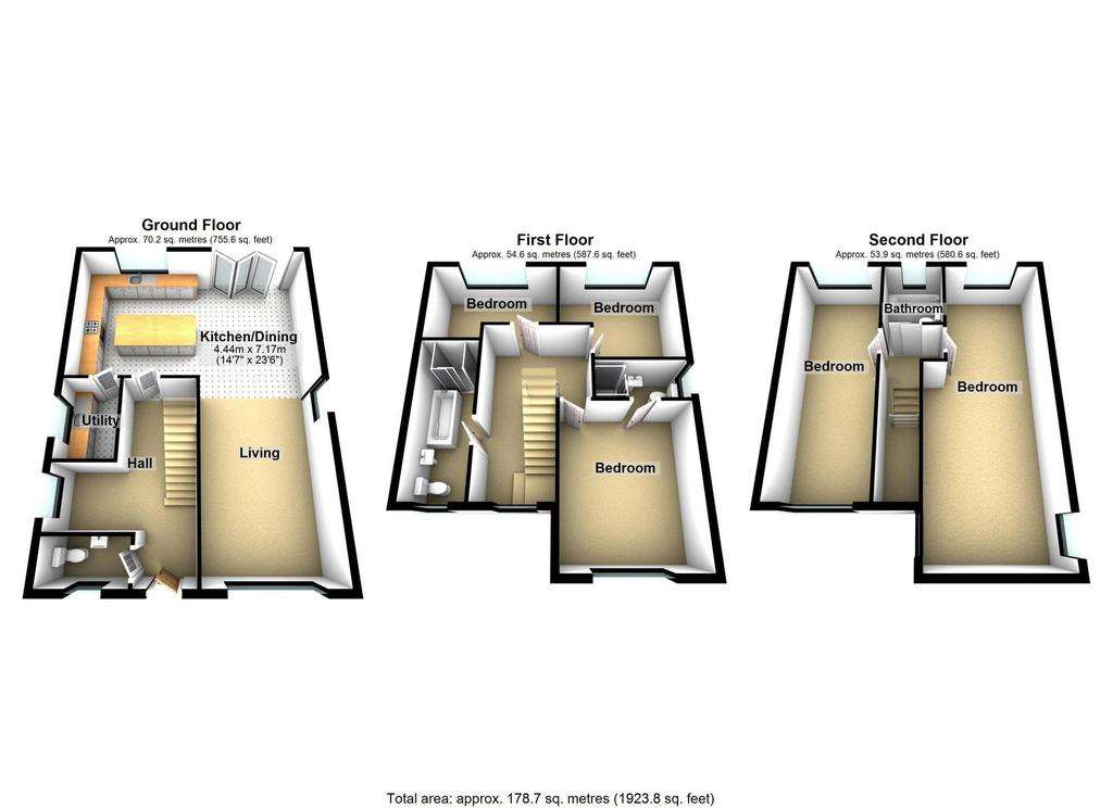 5 bedroom detached house for sale - floorplan