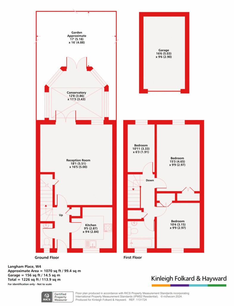 3 bedroom terraced house for sale - floorplan