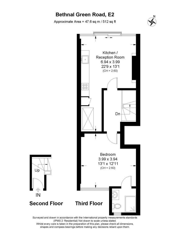 1 bedroom flat to rent - floorplan