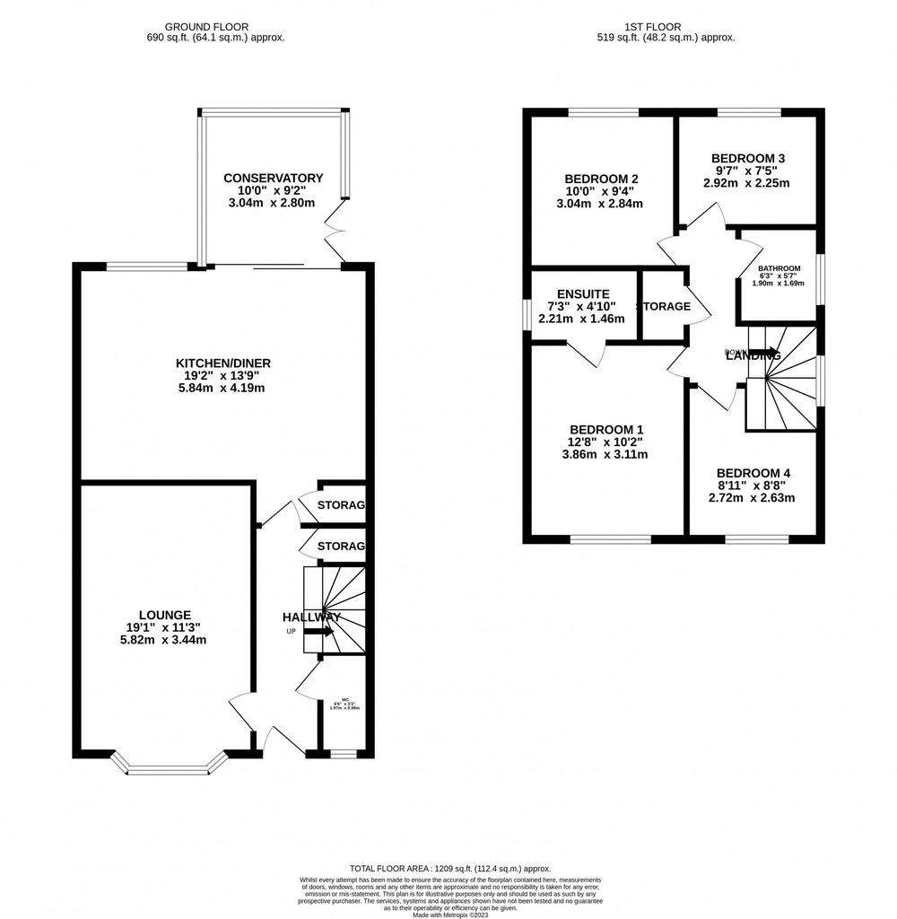 4 bedroom detached house for sale - floorplan