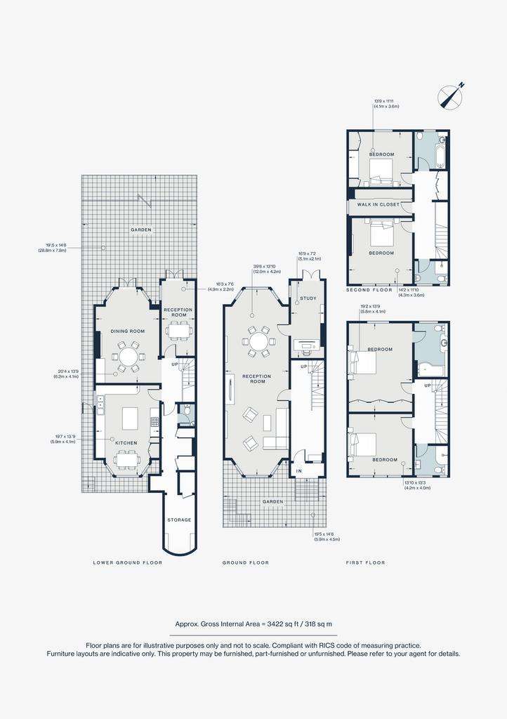 5 bedroom semi-detached house to rent - floorplan