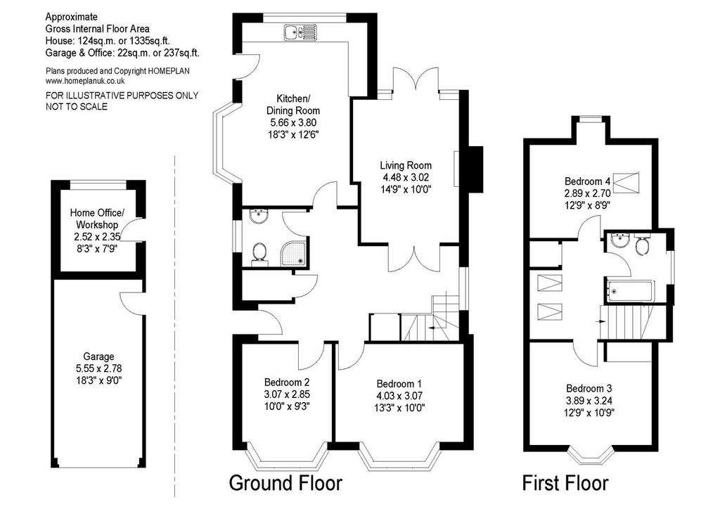 4 bedroom chalet for sale - floorplan