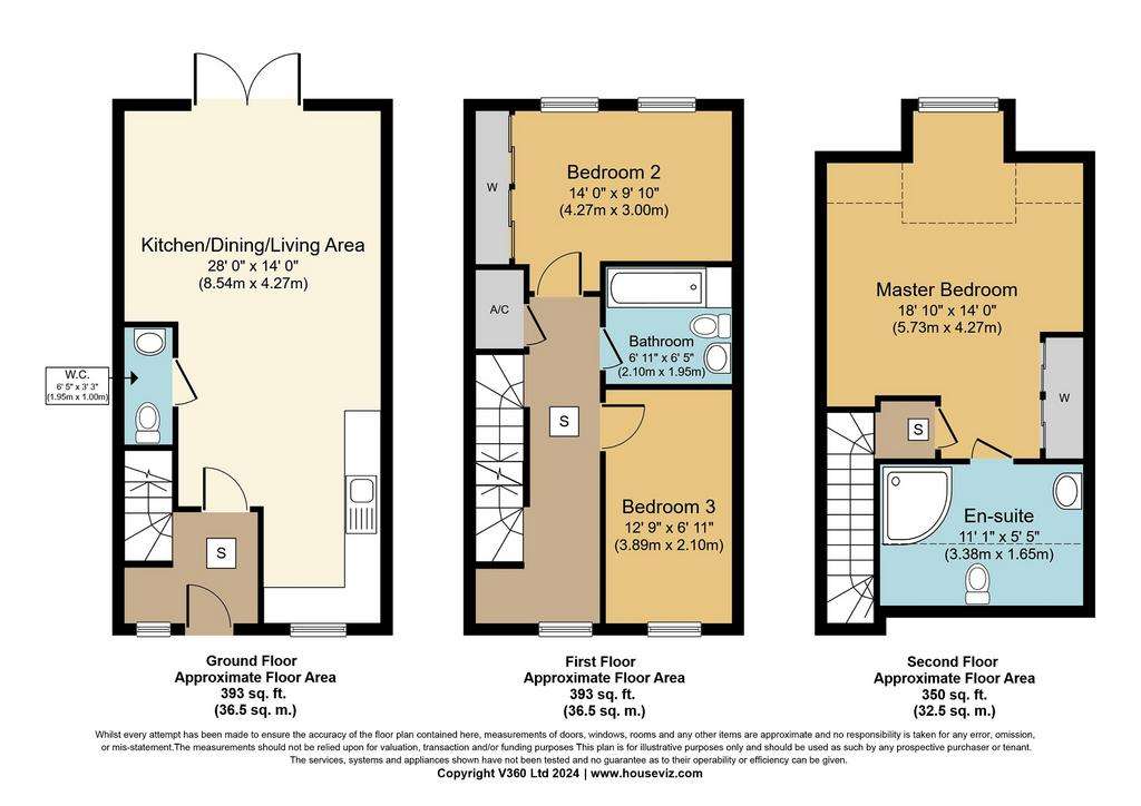 3 bedroom end of terrace house for sale - floorplan