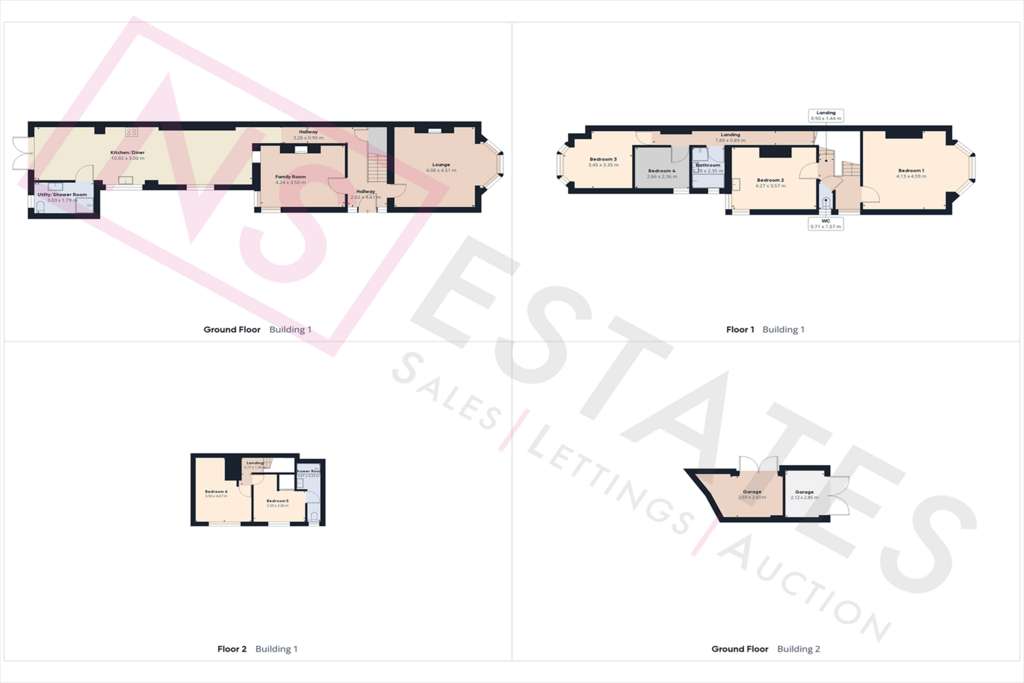 6 bedroom semi-detached house for sale - floorplan