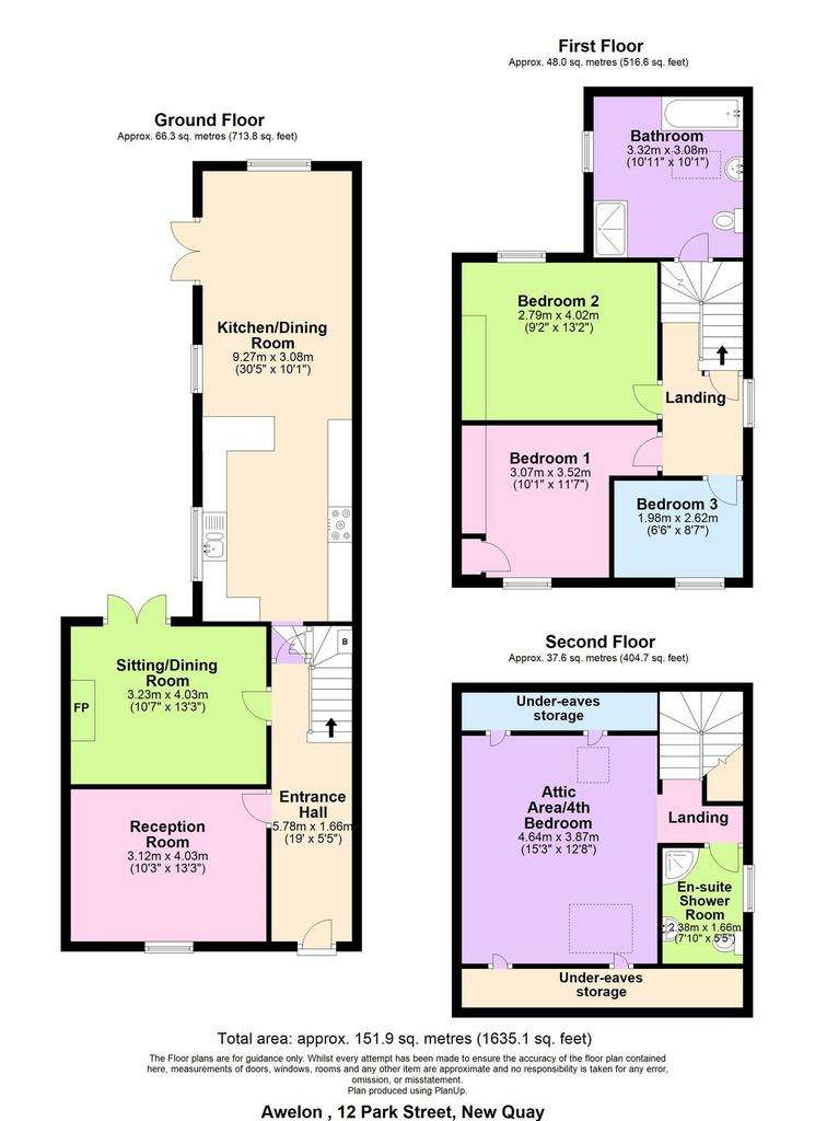 4 bedroom semi-detached house for sale - floorplan