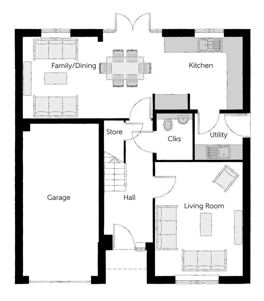 4 bedroom detached house for sale - floorplan