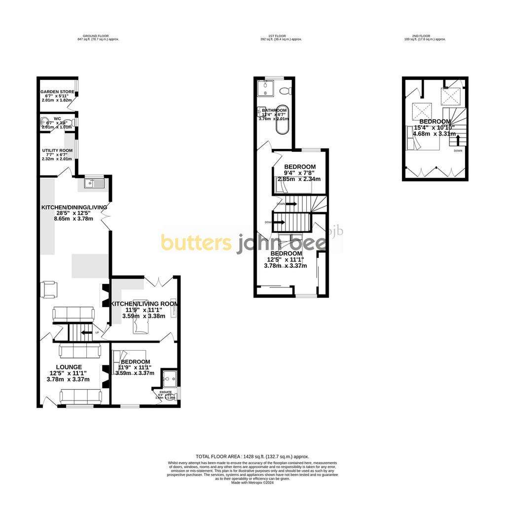 4 bedroom semi-detached house for sale - floorplan