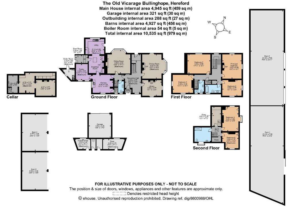 6 bedroom detached house for sale - floorplan