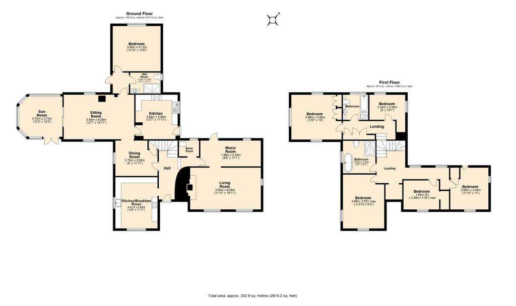 6 bedroom detached house for sale - floorplan