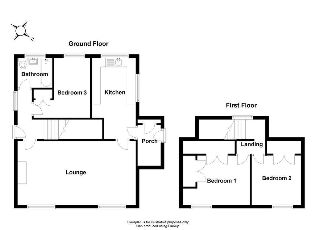 2 bedroom detached house for sale - floorplan