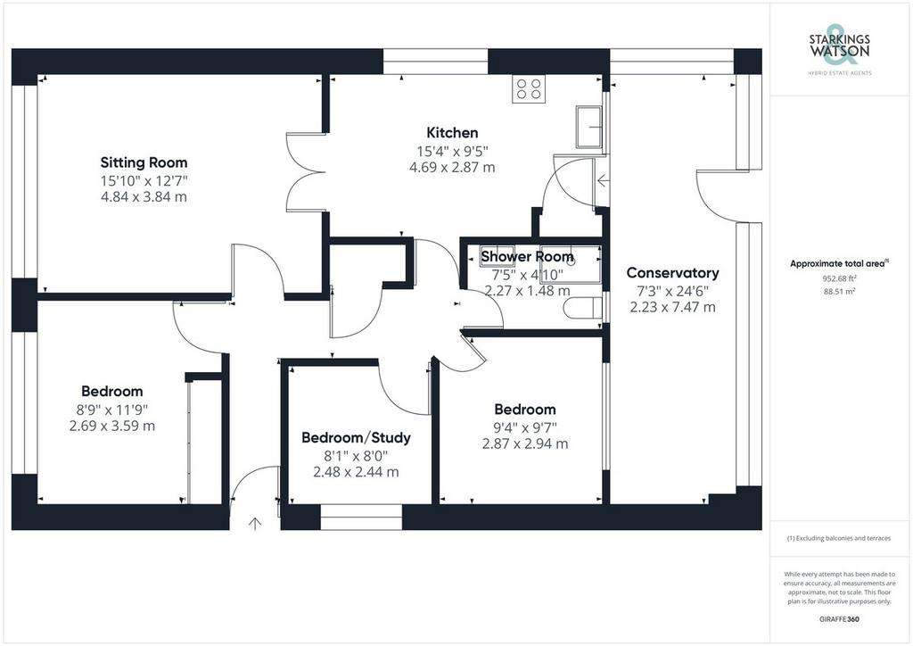 3 bedroom detached bungalow for sale - floorplan