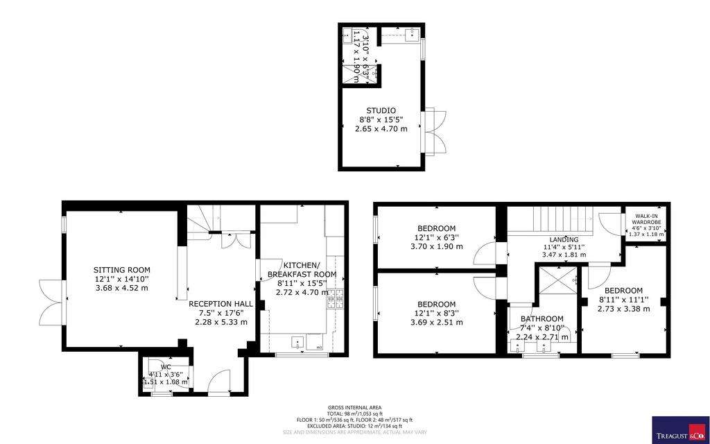 3 bedroom semi-detached house for sale - floorplan