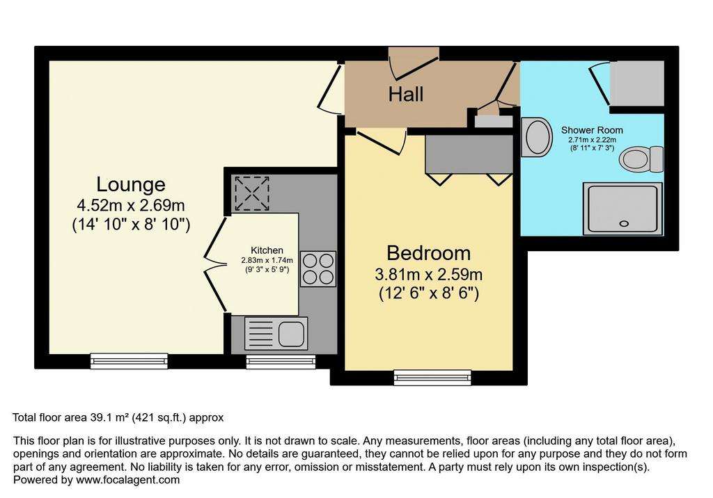 1 bedroom flat for sale - floorplan