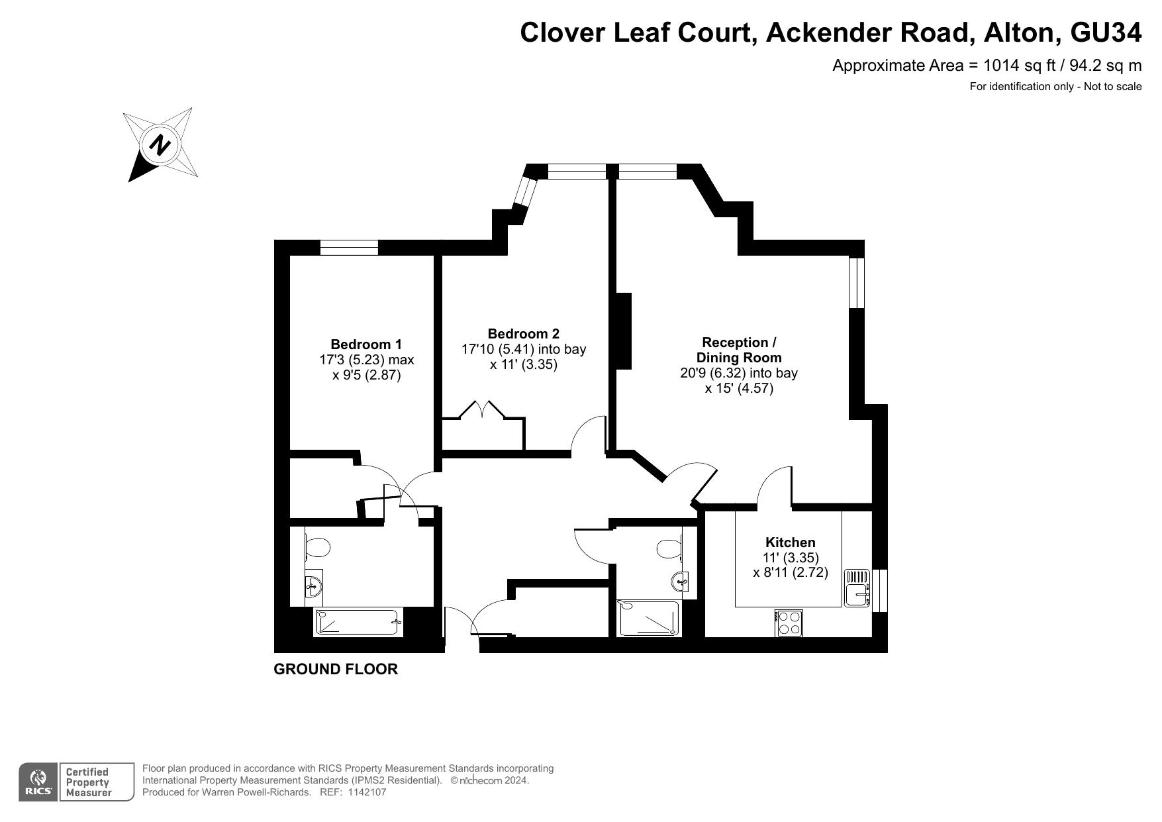 2 bedroom flat for sale - floorplan