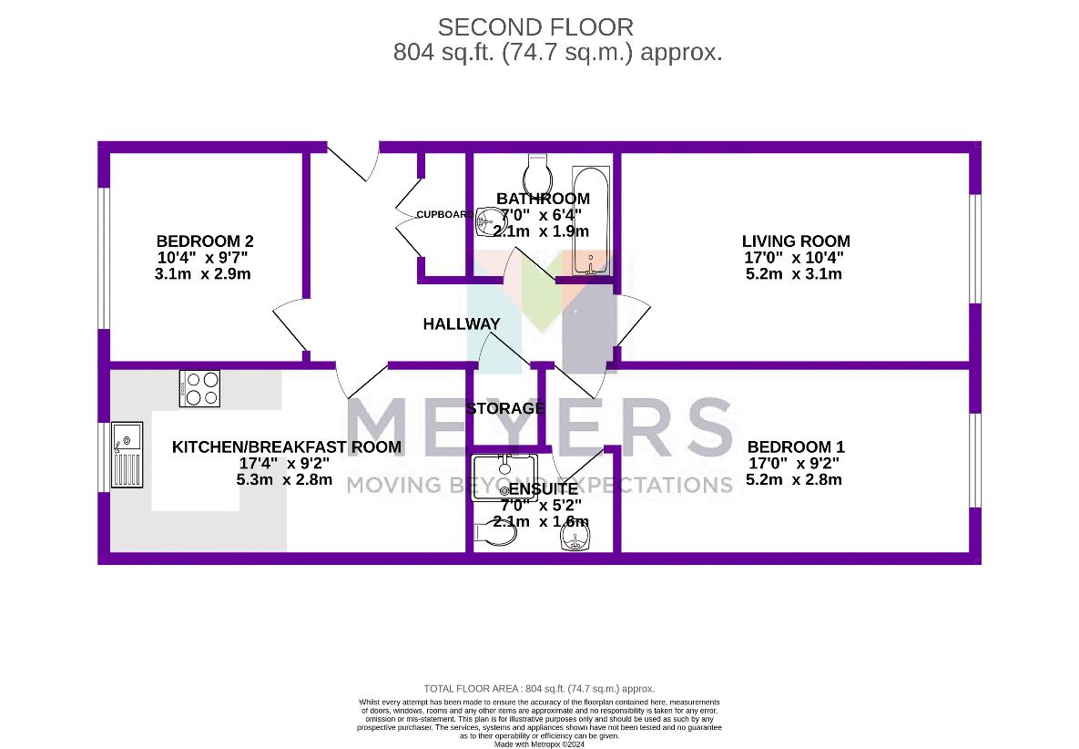 2 bedroom flat for sale - floorplan