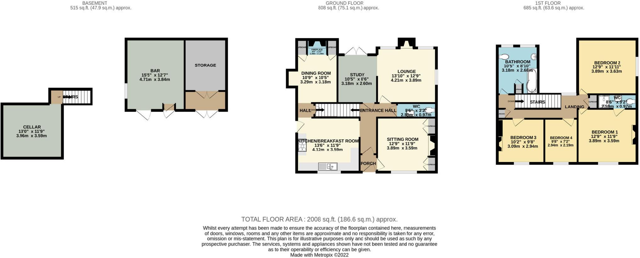 4 bedroom property for sale - floorplan