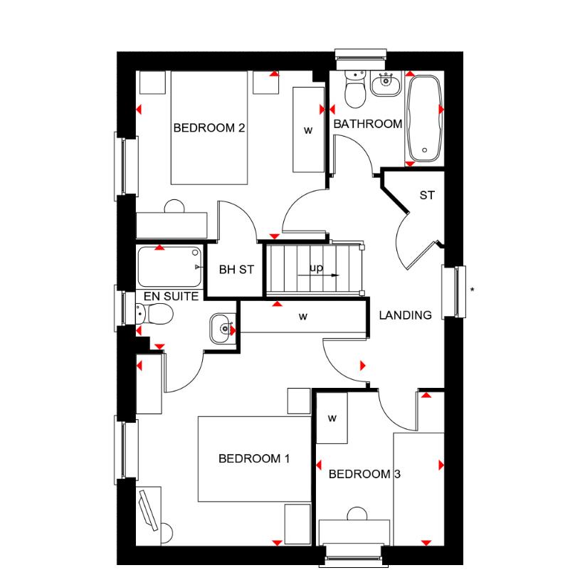 3 bedroom end of terrace house for sale - floorplan