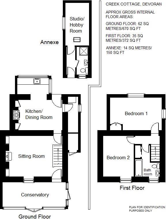 2 bedroom terraced house for sale - floorplan