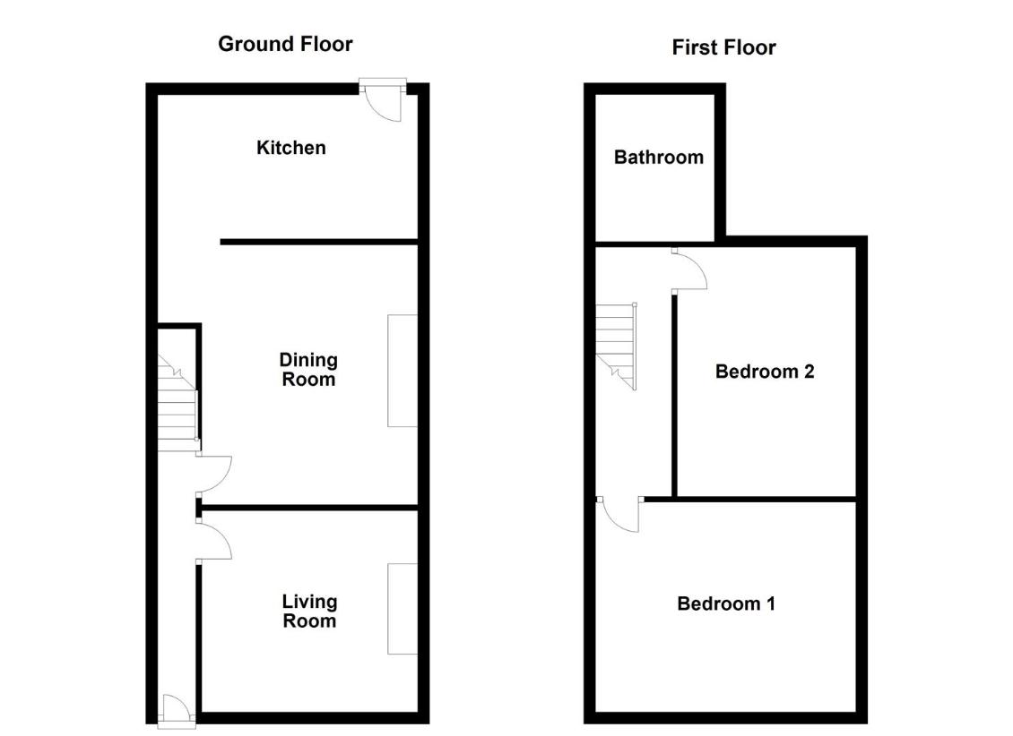 2 bedroom terraced house for sale - floorplan