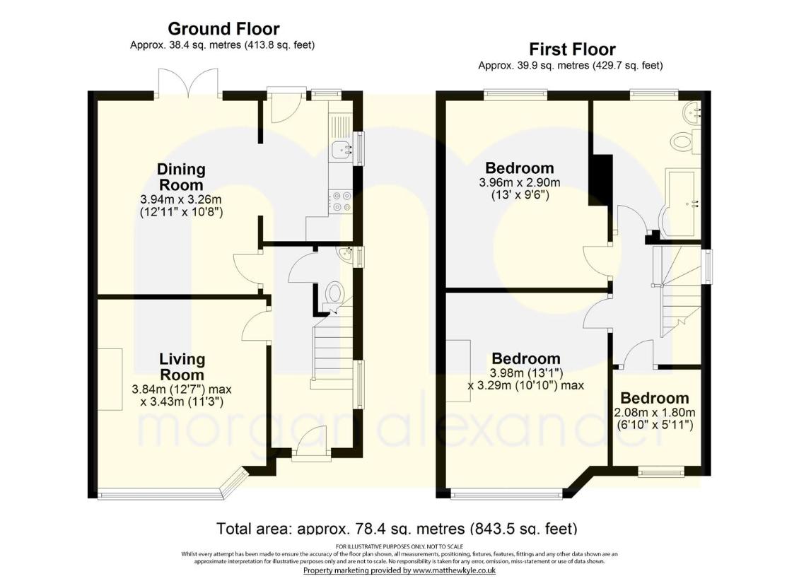 3 bedroom detached house for sale - floorplan