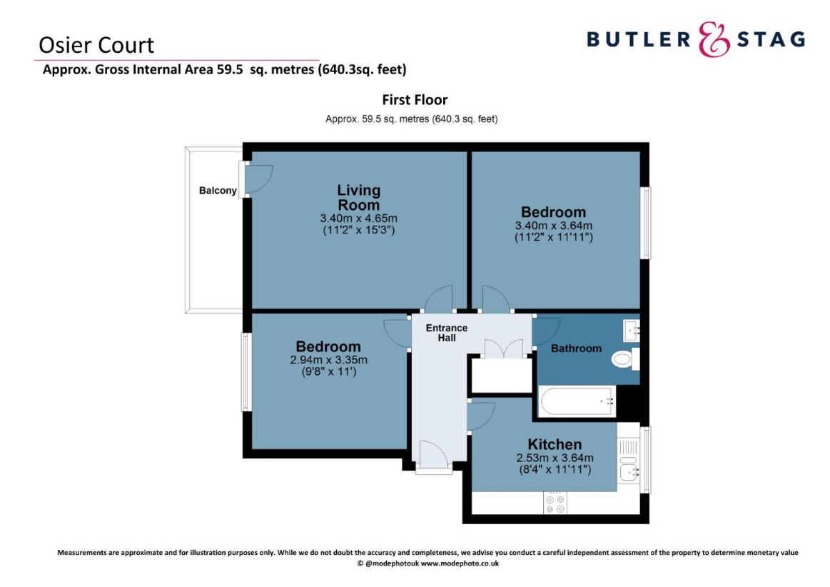 2 bedroom flat for sale - floorplan