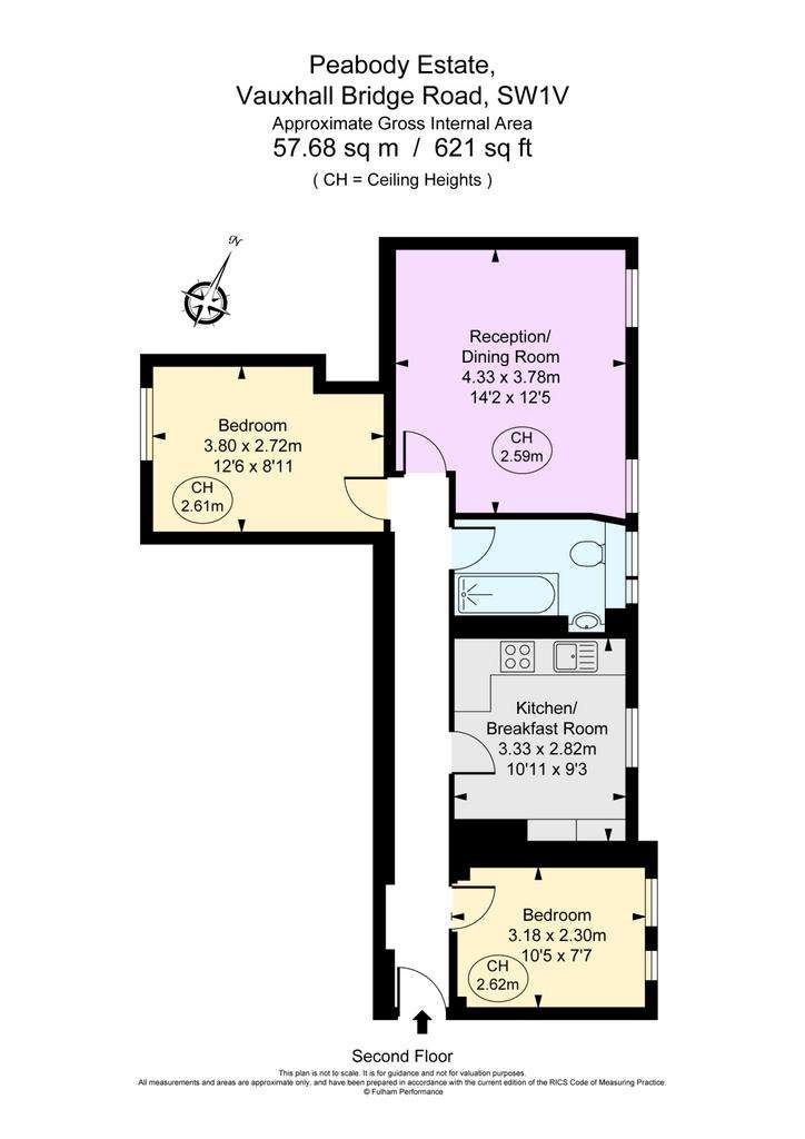 2 bedroom flat to rent - floorplan