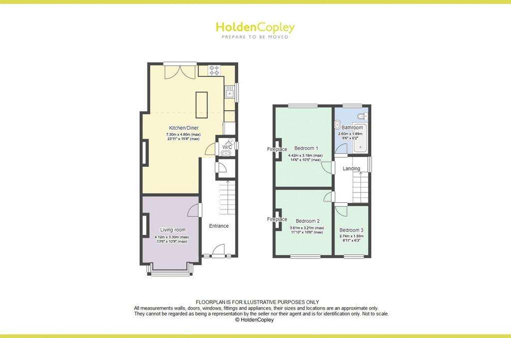 3 bedroom semi-detached house for sale - floorplan