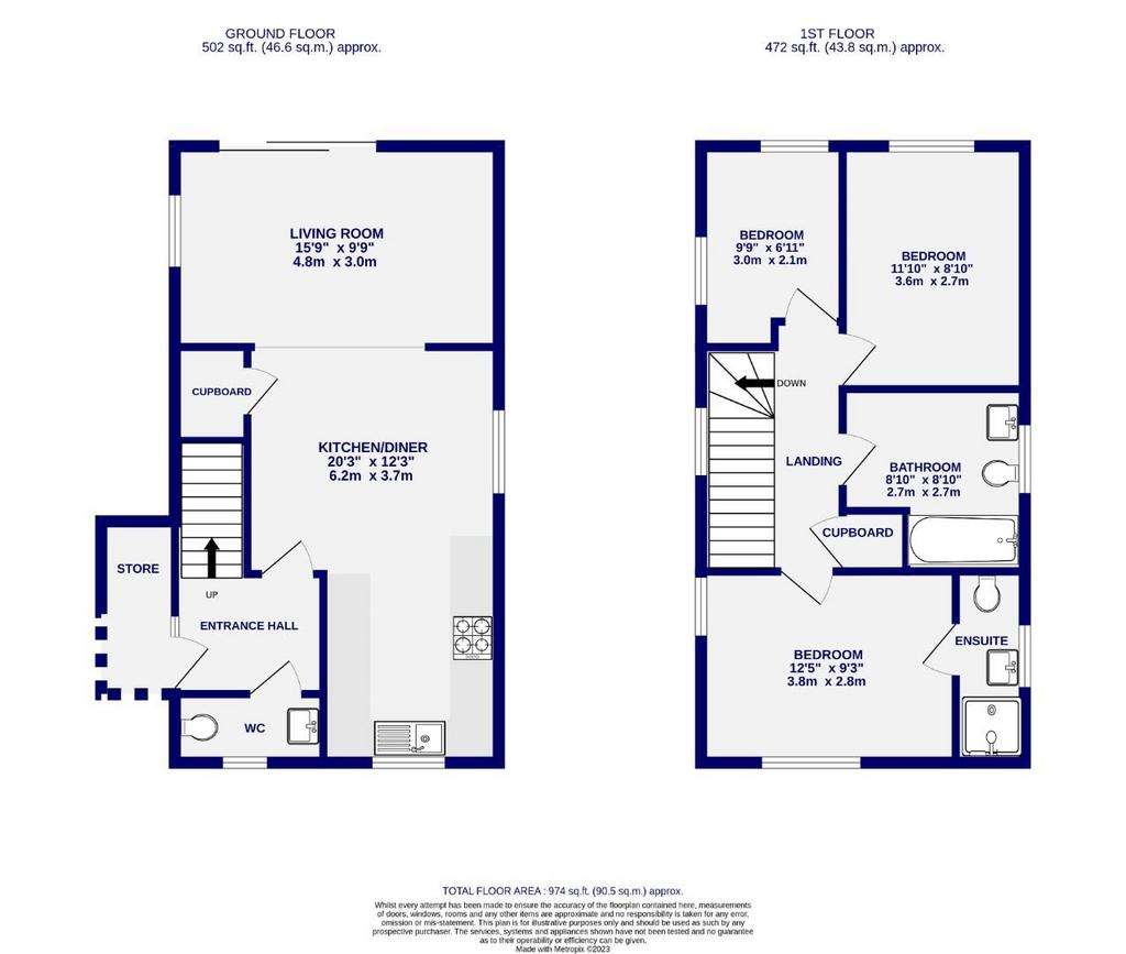 3 bedroom detached house for sale - floorplan