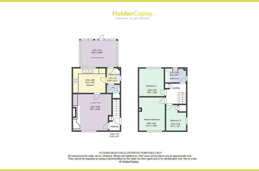 3 bedroom end of terrace house for sale - floorplan