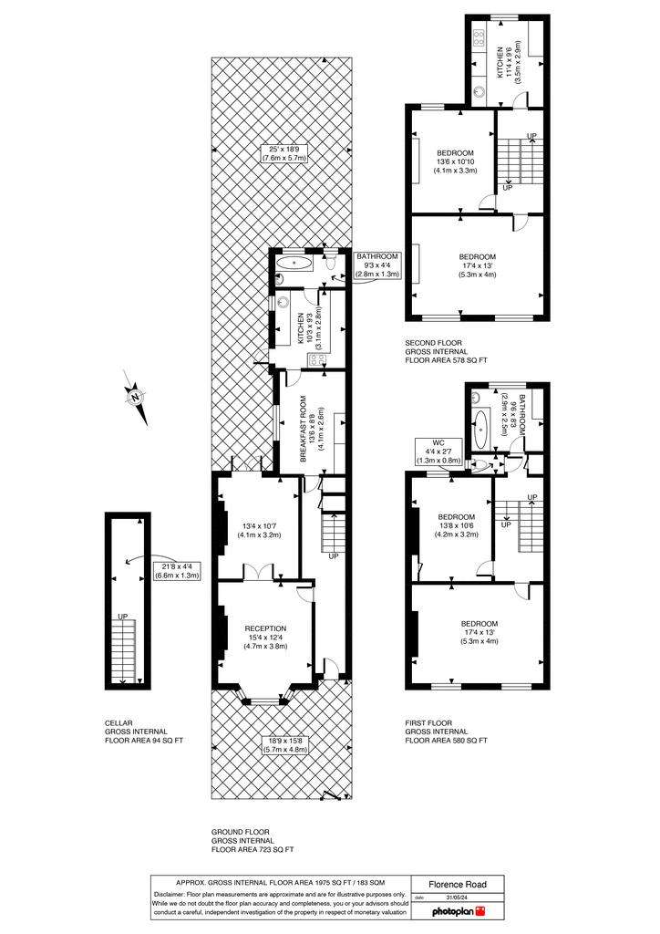 4 bedroom terraced house for sale - floorplan