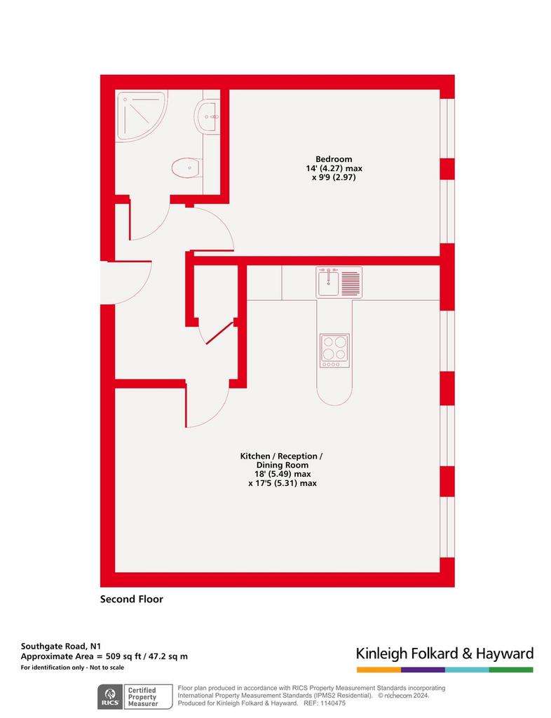 1 bedroom flat for sale - floorplan