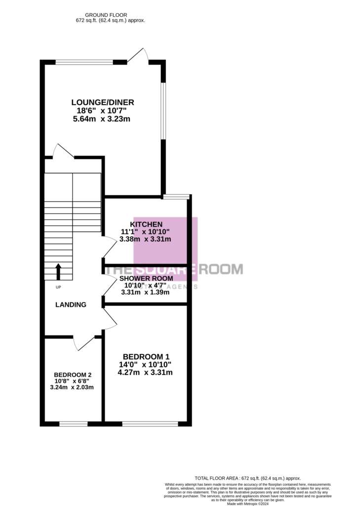 2 bedroom flat for sale - floorplan