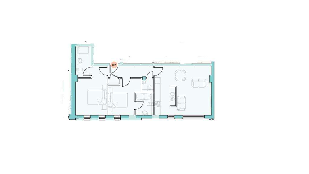 2 bedroom flat for sale - floorplan