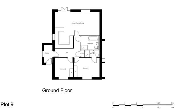 2 bedroom bungalow for sale - floorplan