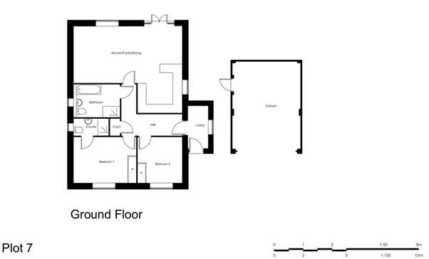 2 bedroom bungalow for sale - floorplan