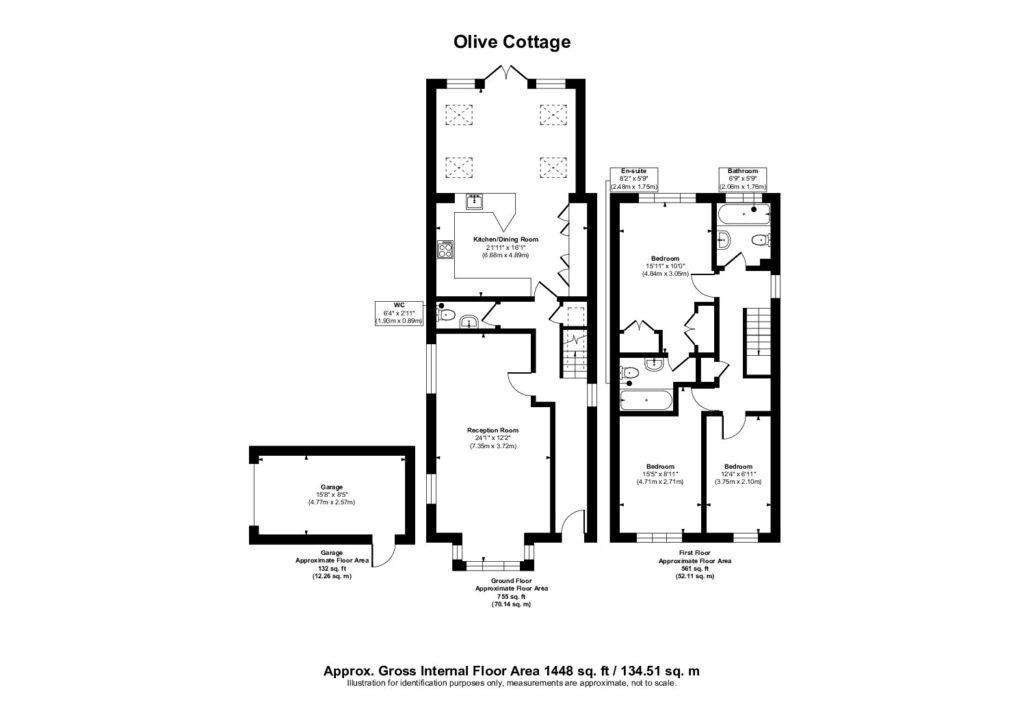 3 bedroom detached house to rent - floorplan