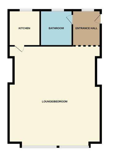 Studio flat for sale - floorplan