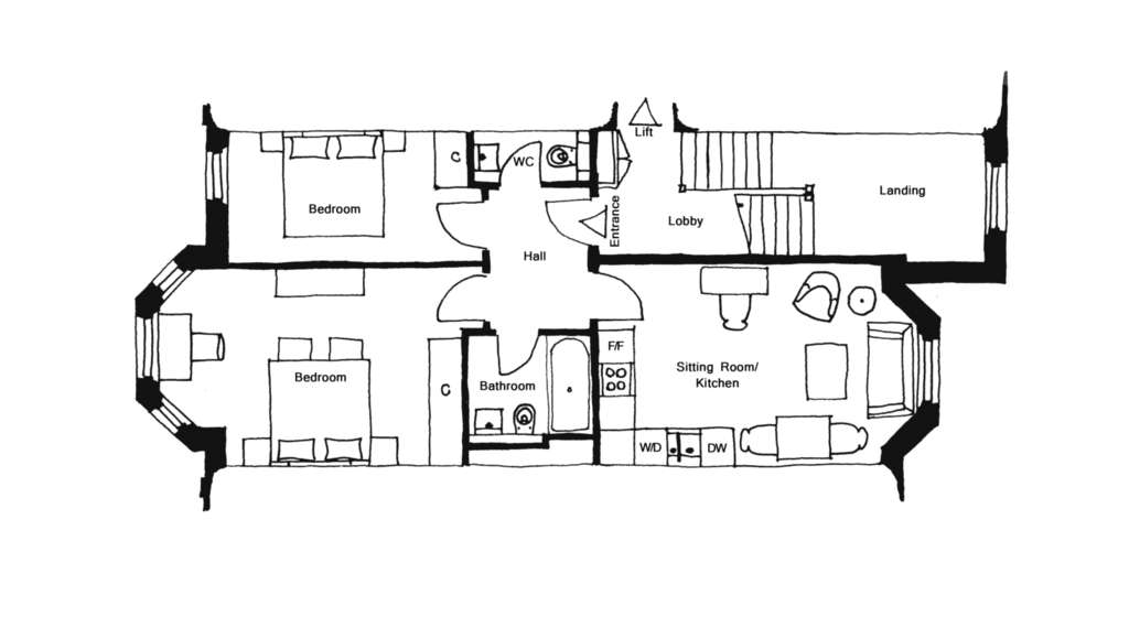 1 bedroom flat to rent - floorplan