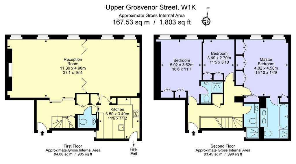 3 bedroom flat to rent - floorplan