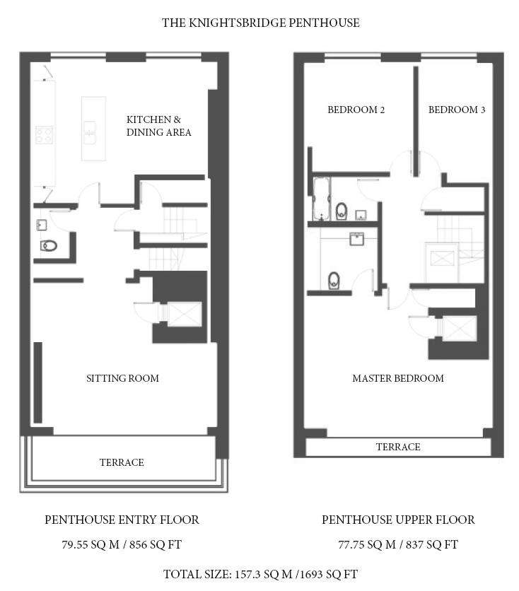 3 bedroom flat to rent - floorplan