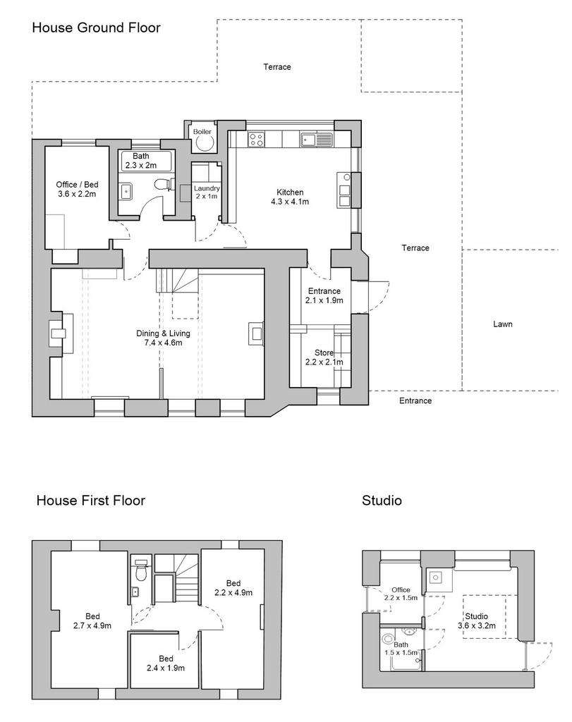 3 bedroom cottage for sale - floorplan