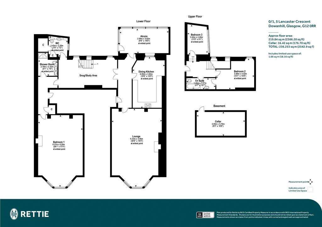 3 bedroom flat for sale - floorplan