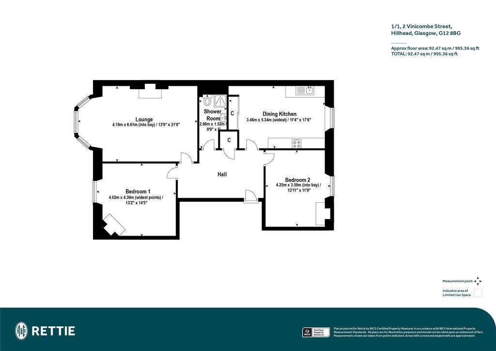 2 bedroom flat for sale - floorplan